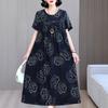 Women's Loose Dresses Elegant Plus Size Short Sleeve Casual Summer Oversize Long Dress Female Vintage Clothes