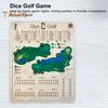 1 Set Wooden Golf Dice Board Game Portable Travel Golf Score Board Toy Kids Adults Multi-players Interactive Golf Desk Toy Kids Family Night Party