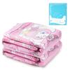 LittleForBig Adult Nonwoven Cute Disappearing Flower High Velcro 2 Large Diapers, 2-Pack, "Pinky Miki" Design, Print, Thick, Absorbency, Closure,