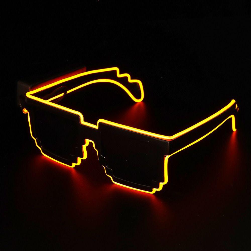 Wireless LED Light-up Glasses Glow In the Dark Neon Rave Shades  for Adult Kids