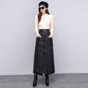New Fashion Autumn Winter Women Loose Long Skirt Black Clothes
