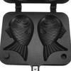 Japanese Non-Stick Taiyaki Fish-Shaped Bakeware Waffle Pan Maker 2 Molds Cake Baking Tools