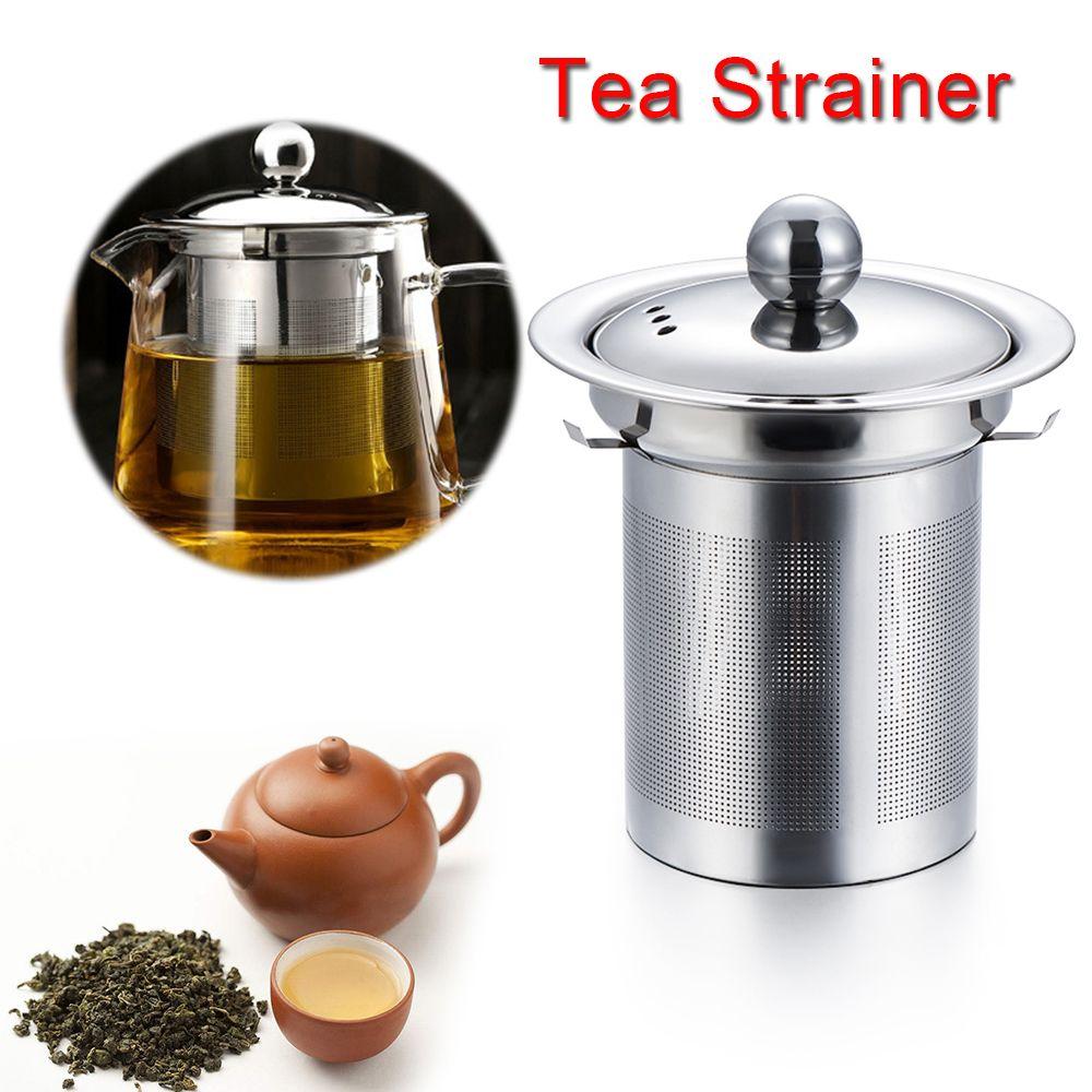 Infuser Fine Coffee Mesh Stainless Steel Tea Strainer Lid Filters