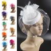 Veil Bride Headwear Feathers Feather Hair Accessory Versatile Mesh Veil Headdress Caps Women's
