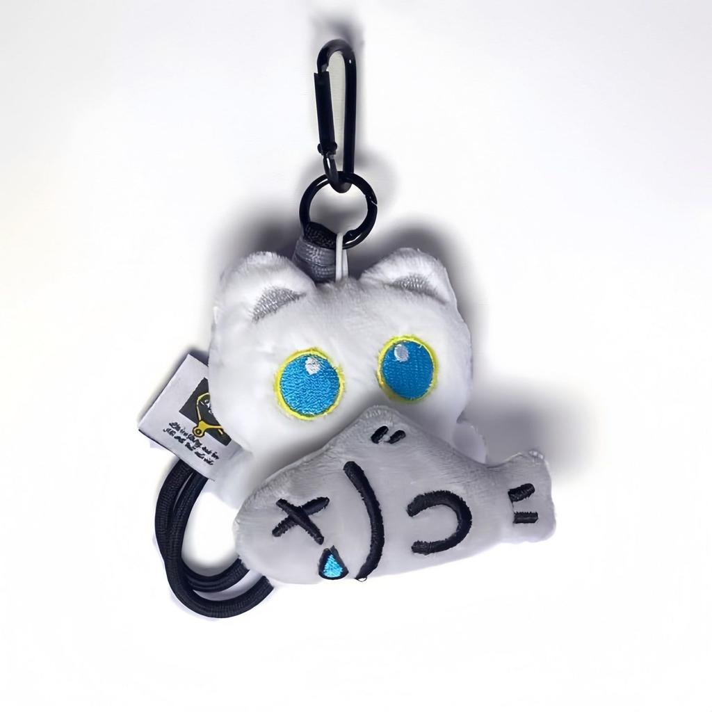 Kawaii Black Cat Plush Keychains Doll Pendant Cuddly Kitten Key Chain Ins Plush Keyring Doll for Boy Girl Cute Brithday Toy Gift