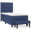 3136883 vidaXL Divan-lit Tapissier Avec Matelas Bleu 90x190 Cm Tissu