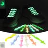 12Pcs Silicone Elastic Luminous Shoe Laces Without Ties Shoelaces Kids Adult Unisex Lazy Lace Fashion Party Rubber Shoelace NO.8