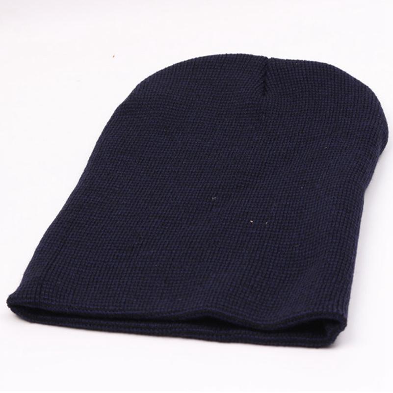 Casual Beanies Warm Stripes Knitted Femme Autumn Winter Unisex Caps