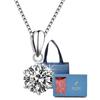 Necklace Jewelry That Shines Brighter Than Diamonds Moissanite Necklace 1 Carat Pendant 925 Silver Platinum Coating Celebration Birthday Present