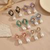 Summer Flower Pearl Water Drops European and American Exaggerated Women's Earrings