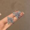 Glass Bead Flower Stud Earrings Niche Design Summer Small Fresh Earrings Light Luxury High Sense Fashion Earrings Women