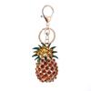Pineapple Keychain European and American Fashionable Diamond Inlaid Pineapple Gift Creative Cute Bag Metal Pendant Accessories