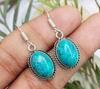Turquoise Gemstone 925 Sterling Silver Plated Hook Earring VG-78