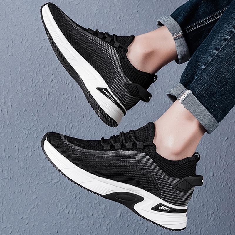 New Men Heightening Shoes Casual Sneakers Summer Mesh Breathable Elevator Shoes Mesh Comfortable Soft Sole Non Slip Men's Shoes