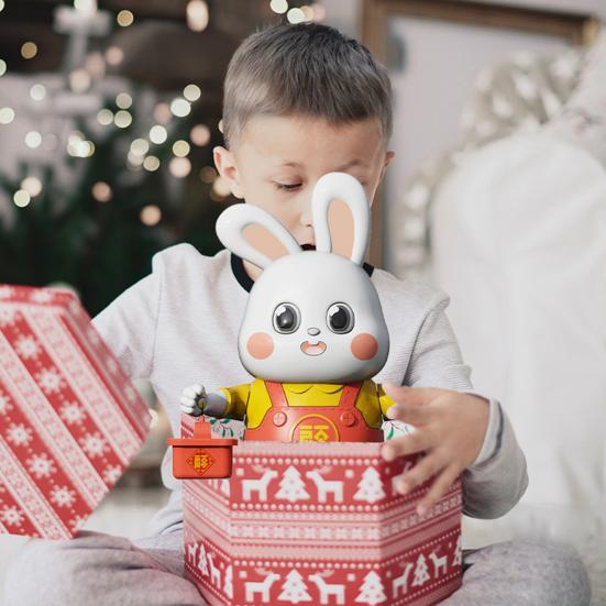 Electric Dancing Rabbit Toy with LED Light Music Toddlers Easter Bunny Walking Toy Boys