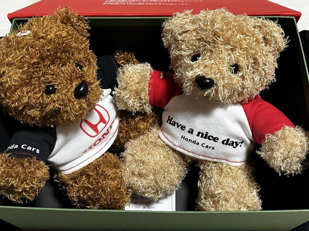 [USED] Honda Cars Pair of Teddy Bears (Boxed, Not for Sale)