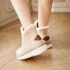 2024 New Winter Oversized Flat Heel Thick Soled Snow Boots with Warm Low Cut, Comfortable and Fashionable Cotton Boots for Women