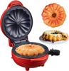 Mini Cake Maker, Portable Mini Bundt Cake Maker Double-Sided Heating, Electric Cupcake Makers for Breakfast Cake Snacks (Red)