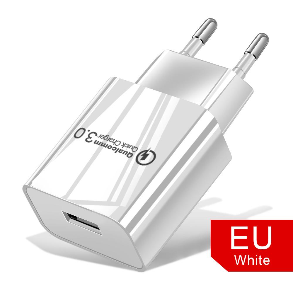 3A QC3.0 Fast Charger 18 USB Charger Quick Charge 3.0 Phone Charger for iPhone for Samsung Xiaomi Redmi EU US Plug