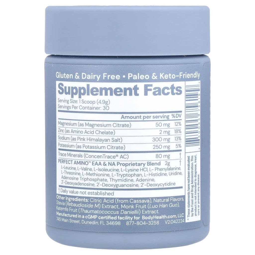 BodyHealth Perfect Amino™ Electrolytes, Passion Fruit, 5.2 Oz (147 G)