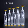 10-200Ml Plastic Squeeze Dropper Bottle With Screw Cap Transparent Eyes Liquid Ink Oil Dropper Bottles Paint Pigment Container