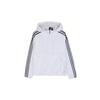 Three-Stripe Print Windbreaker Jacket Women Outerwear White EH3901