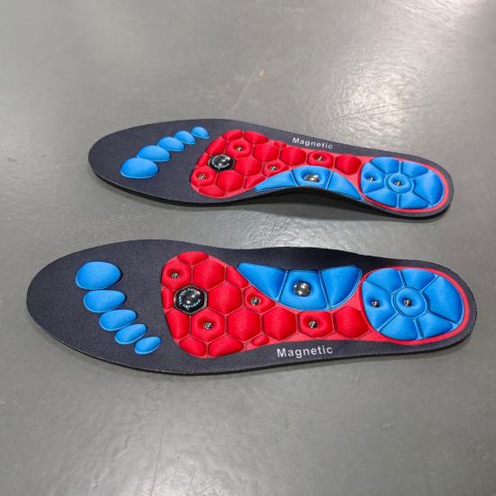 1 Pair Acupressure Foot Insoles for Men Women Orthopedic Gel Comfort Magnetic Shoe Inserts with