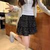Black Floral Skirt Women's Summer New Temperament Cake Skirt Skirt Skirt Small A-word Skirt Short Skirt