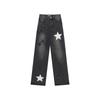 Stars American Style Y2k Retro Pants Female Street High Streetwear Wide Leg Straight Loose Baggy Jeans Women