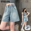 Summer Girls' Shorts Summer Jean Children's Clothing Thin and Loose Pants Children's Shorts Denim Shorts