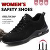Air Cushion Steel Toe Shoes For Women Lightweight Slip Resistant Work Shoes Man Comfortable Breathable Safety Sneakers
