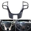 1Pcs Carbon Fiber Car Steering Wheel Panel Frame Cover Trim Sticker Accessories for Ford Everest Ranger Endeavour 2015