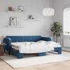 VidaXL Daybed with Pull-out Bed Blue 80x200 Cm Velvet 3197055