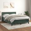 3141542 vidaXL Divan Bed and Mattress Dark Green 140x190cm Velvet