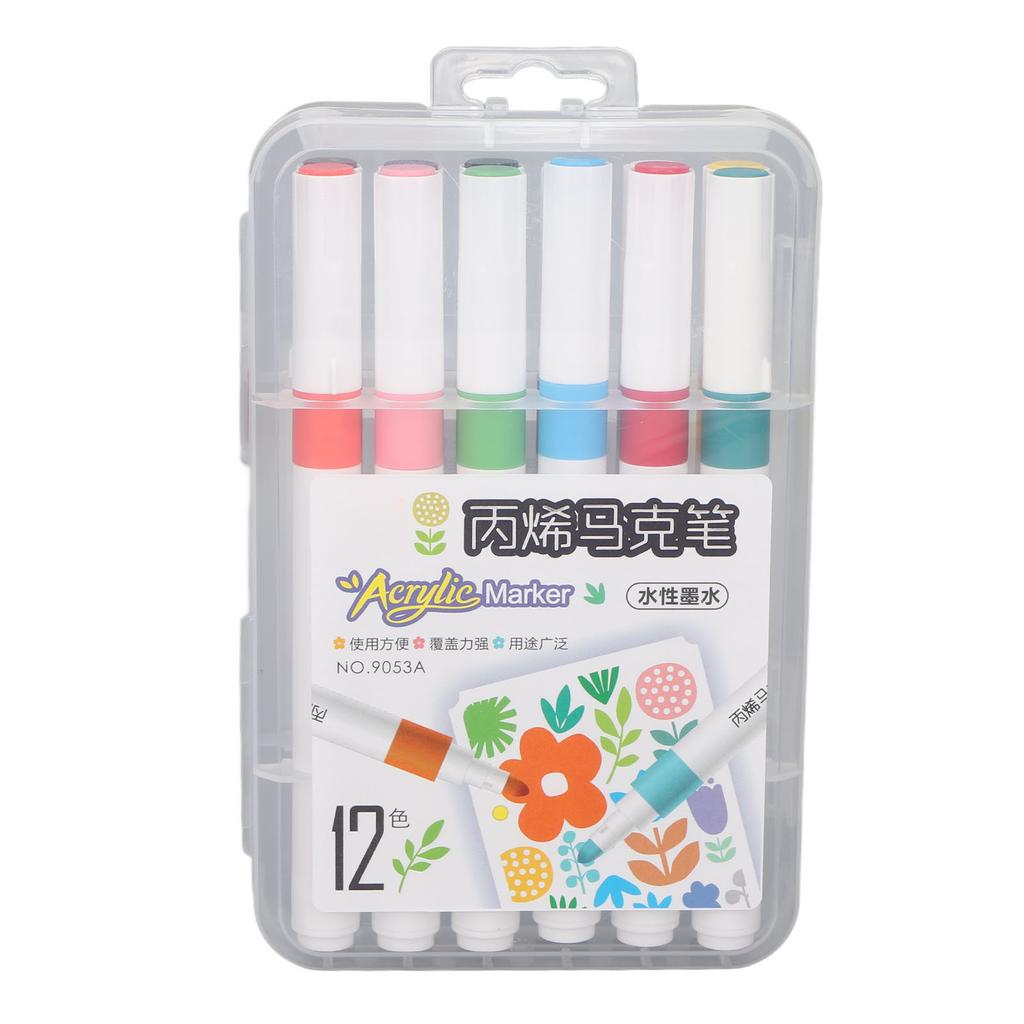 Acrylic Paint Markers Water Based Ink Waterproof High Coverage Paint Pens Paint Markers for DIY