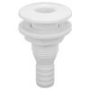 Boat Through Hull Connector 34in ABS Plastic Hose Coupling Drain Outlet AccessoryWhite