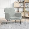 351404 vidaXL Armchair Light Grey 62x79x79 Cm Velvet