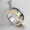 New China Chic Retro Aggressive Titanium Steel Rotating Zodiac Ring Chinese Wind Time Time Ring