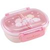 Kids' Lunch Box, 1 Tier, 360ml, with Inner, Dome-Shaped, Fluffy and Nekoron Pattern, Made In Japan, Antibacterial Treatment, QAF2BAAG-A
