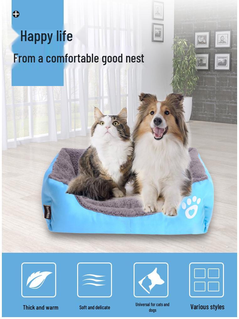 Warm Candy Color Pet Bed: Fast Delivery for Cats & Large Dogs
