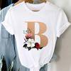 Woman Tshirts 26 Letter Customization T-Shirt Ladies Fashion Top Female Tees Casual T Shirt Summer Short Sleeve Femme
