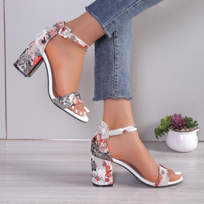 Fashion Woman’s Sandals 2025 New Summer Elegant Designer Sandal Female Fashion Comfortable Medium Block High Heels Women Shoes Plus Size