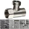 Toilet T Adapter T Valve Three Way Device For Bath Bidet Sprayer Shower Connecting Angle Valve Hose 304 Stainless Steel