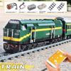 MOULD KING MOC QJ паровозы, поезд с дистанционным управлением, строительные блоки, кирпичи, детские развивающие игрушки «сделай сам», рождественские подарки
