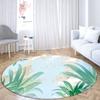 Cherry Blossom Leaf Area Carpet Large Floral Illustration Round Cushion Printing Plant Home Living Room Decorative Carpet