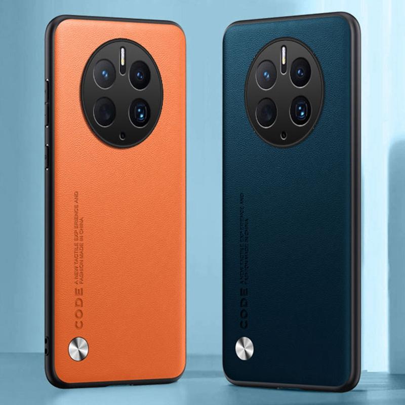 Luxury PU Leather Case For Huawei Mate 50 Pro 50Pro Back Cover Matte Silicone Full Protection Phone Case For Huawei Mate50 Pro