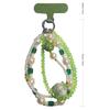Phone Charms Wrist Strap 3-in-1 Beaded Phone Lanyard Jewelry with Tether Tab,Folded Length: 14cm