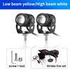 Automobile LED Spotlight Dual Color LED Lens 60W High/Low Beam Headlight Running Light Auxiliary Car Fog Light 12-24V