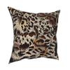 Leopard Print Animal Fur Pattern Throw Pillow Cover Polyester Cushions for Sofa Brown Skin Texture Awesome Cushion Covers