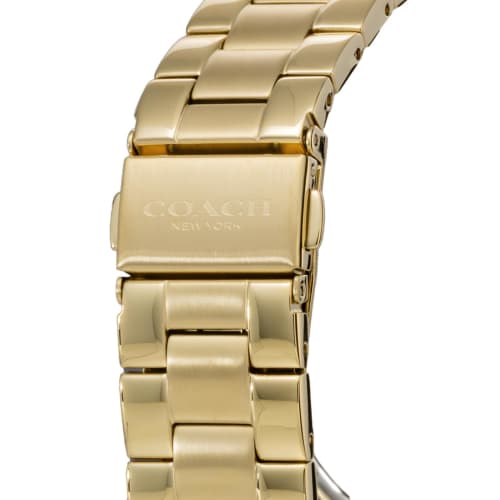 Coach Grand Watch, 36mm, Blue Dial, Quartz Movement, Water Resistant, Mineral Glass, Gold, 14503970, Women's